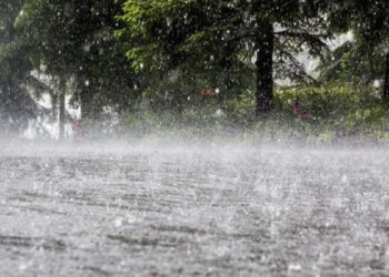 Ilustrasi hujan deras