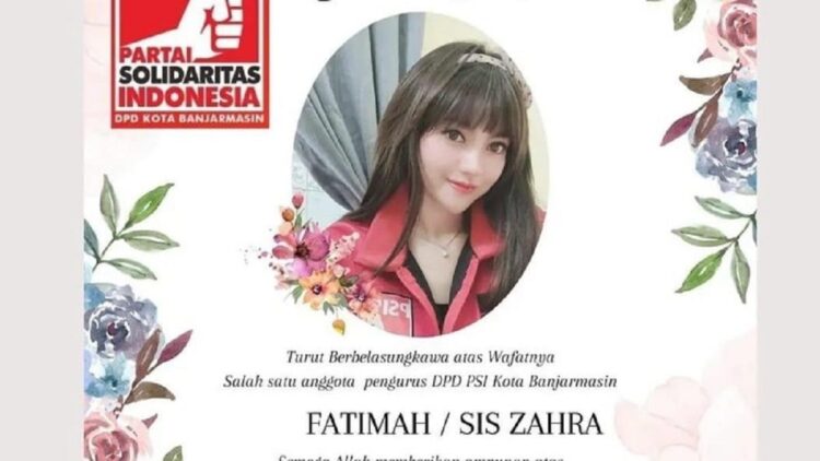 Ini Identitas Dua Orang Tewas di Mobil Sedan yang Terbakar di Jakpus 1 Fatimah atau Sis Zahra, kader PSI yang tewas di samping AKP Novandi (Dok. Instagram PSI)
Baca artikel detiknews, "Tewas Bersama AKP Novandi, Jenazah Fatimah Teridentifikasi Lewat Cincin" selengkapnya https://news.detik.com/berita/d-5934412/tewas-bersama-akp-novandi-jenazah-fatimah-teridentifikasi-lewat-cincin.
Download Apps Detikcom Sekarang https://apps.detik.com/detik/