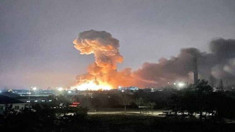 Serangan udara Rusia hancurkan target militer di Ukraina. Foto/tribunalinquiry