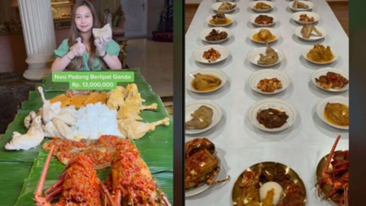 Ini penampakan nasi Padang buatan Sisca Kohl. (Sumber : TikTok @siscakohl)