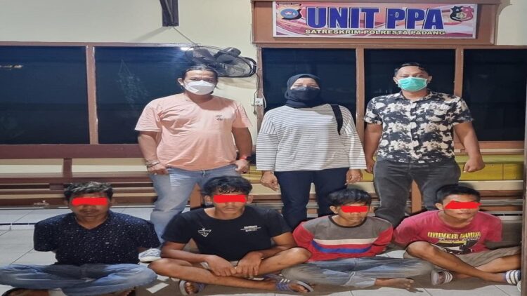 Empat pelaku cabul gadis bawah umur ditangkap polisi. (IST)