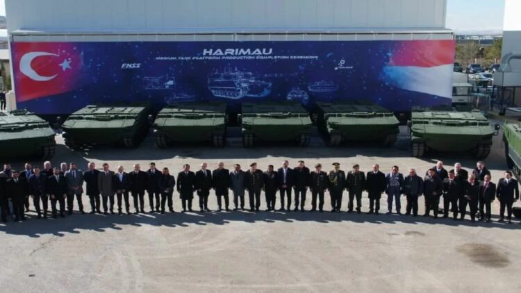 10 Tank Harimau Buatan Indonesia-Turki Selesai Diproduksi, Ini Kehebatannya 1 Sebanyak 10 unit tank Harimau kelas medium hasil kerja sama Indonesia-Turki tahap pertama selesai diproduksi di pabrik perusahaan sistem pertahanan Turki FNSS di Ankara, Turki pada Rabu (16/3/2022). (ANTARA/HO-KBRI Ankara)