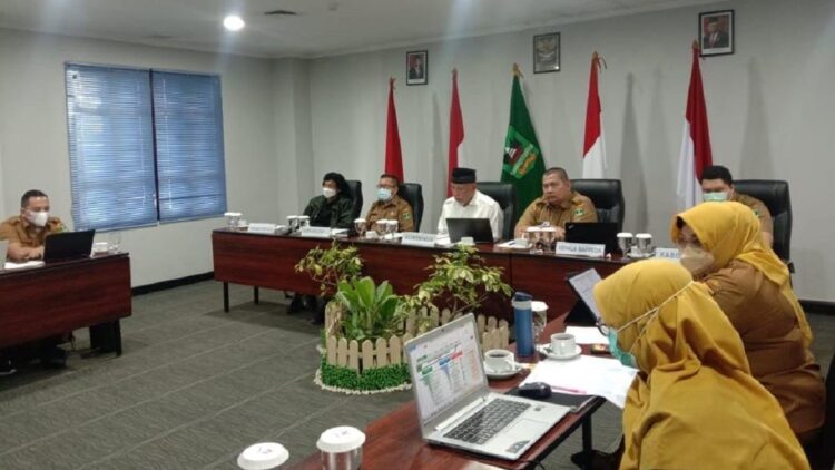 Pertemuan virtual forum penilaian Penghargaan Pembangunan Daerah (PPD) 2022 yang digelar Kementrian PPN Bappenas.