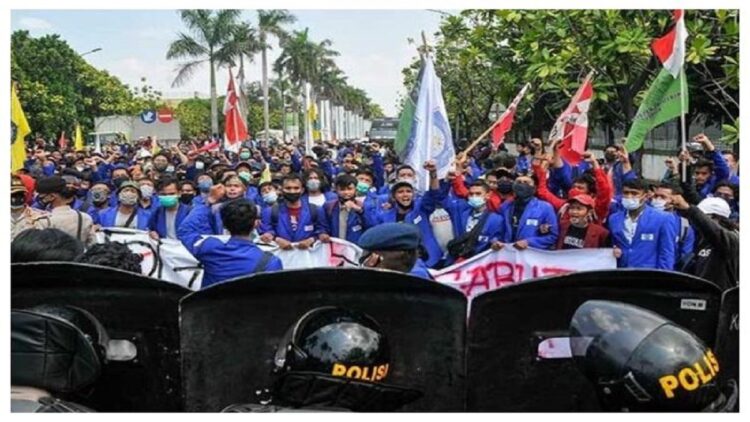 Ilustrasi aksi demonstrasi mahasiswa. (IST)