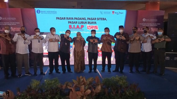 Peresmian tiga pasar tradisional SIAP QRIS di Kota Padang yang diresmikan oleh Bank Indonesia Perwakilan Sumbar. (IST)