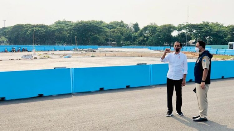 Presiden dan Gubernur DKI Jakarta cek sirkuit Formula E.