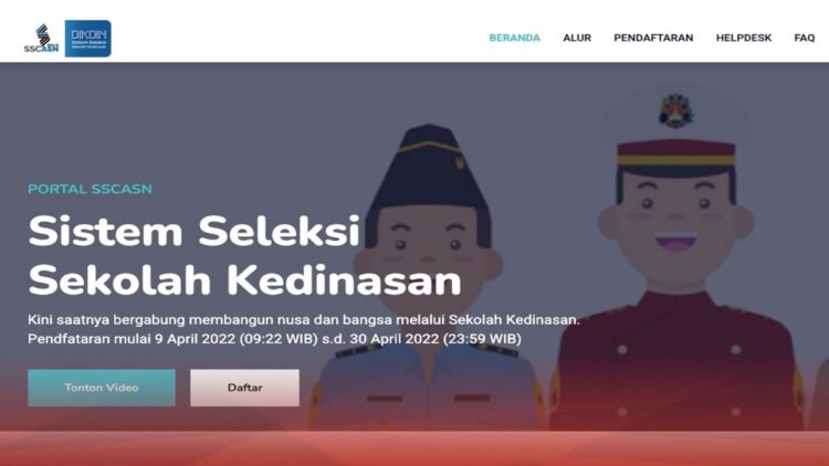 Sistem Seleksi Sekolah Kedinasan.