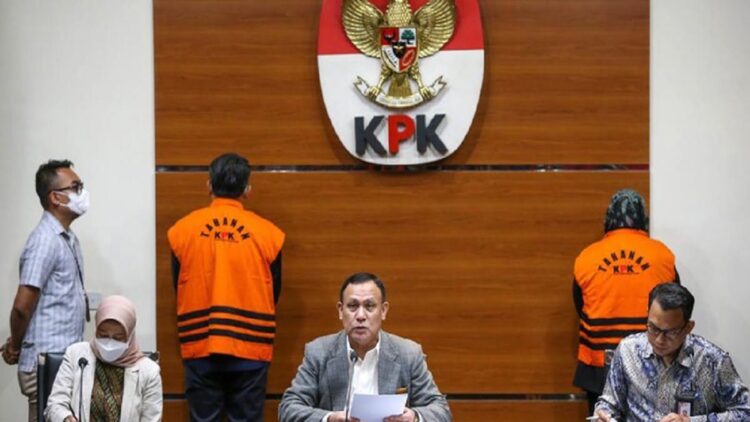 Konpers penetapan Bupati Bogor Ade Yasin tersangka suap (Foto: Grandyos Zafna)