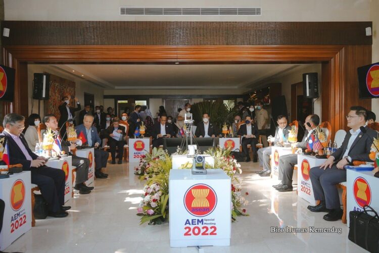 Menteri Perdagangan RI, Muhammad Lutfi menggelar Pertemuan Khusus Para Menteri Ekonomi ASEAN (ASEAN Economic Ministers Special Meeting) yang dilaksanakan di Bali, Rabu (18 Mei). Pertemuan ini diinisiasi bukan oleh negara pimpinan ASEAN yang saat ini dipegang Kamboja, melainkan atas inisiatif Mendag Lutfi.