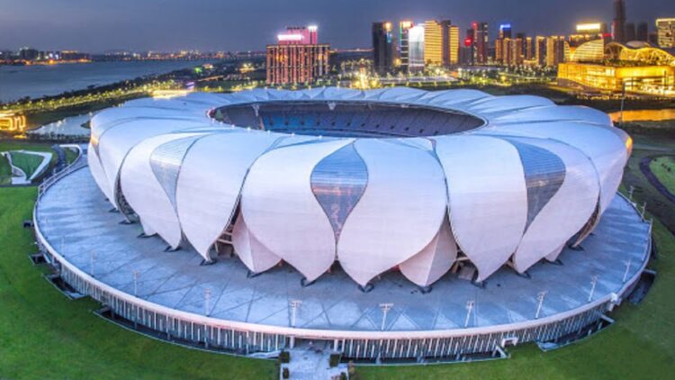 Foto Huanglong Sports Centre Swimming & Diving Centre, salah satu venue Asian Games ke-19 Hangzhou 2022 di Hangzhou, Provinsi Zhejiang, China timur.