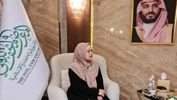 Puan mengunjungi Museum Internasional Sejarah Nabi Muhammad SAW dan Peradaban Islam di Madinah, Arab Saudi, atas undangan Liga Muslim Dunia. ANTARA/HO-DPR RI.