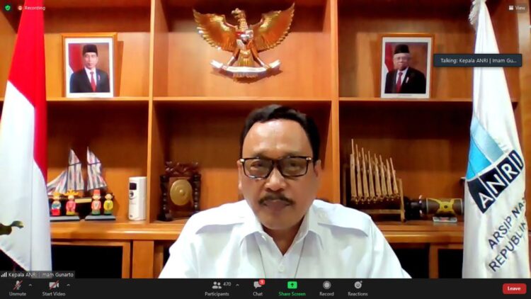 Kepala Arsip Nasional Republik Indonesia (ANRI) Imam Gunarto.
