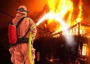 Ruko Warga di Air Camar Padang Terbakar saat Lebaran