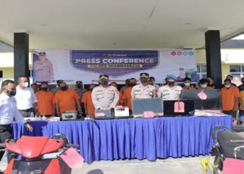 Ungkap 14 Kasus Kejahatan selama 2 Bulan, Polres Dharmasraya Ringkus 15 Pelaku
