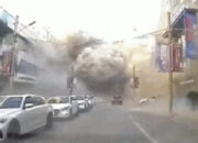 Ledakan Gas di Tianjin China, 23 Orang Terluka, Sejumlah Toko Rusak Berat