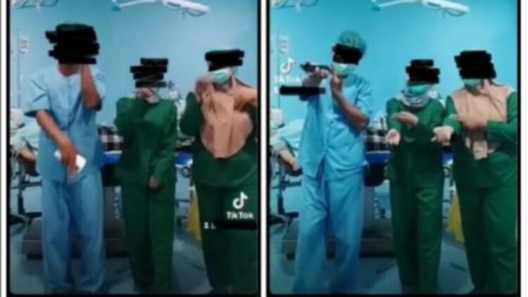 viral video tiktok perlihatkan oknum nakes bikin konten di dekat pasien jelang operasi ngFZTJN2mT 1