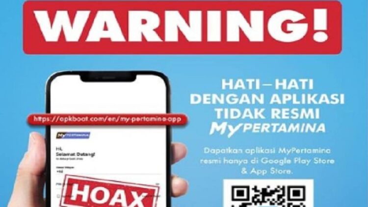 PT Pertamina Patra Niaga mengimbau masyarakat untuk berhati-hati dengan beredarnya aplikasi tidak resmi MyPertamina alias palsu. (Tangkapan layar IG MyPertamina)