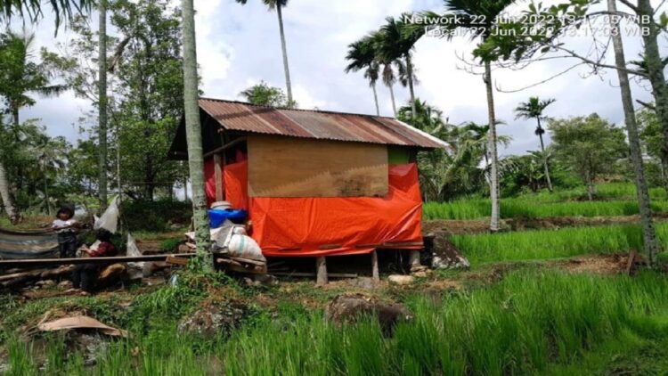 Begini kondisi rumah warga yang akan dibedah di Jorong Sungai Rotan, Nagari Cupak, Kabupaten Solok. (IST)