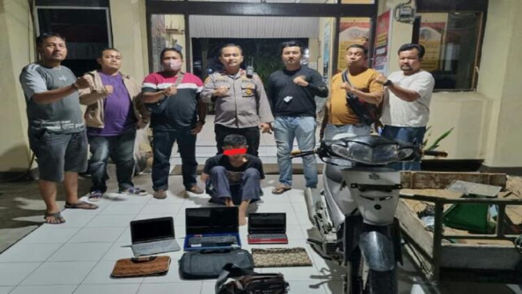 Seorang pria diringkus Polsek Lubeg karena mencuri. (IST)