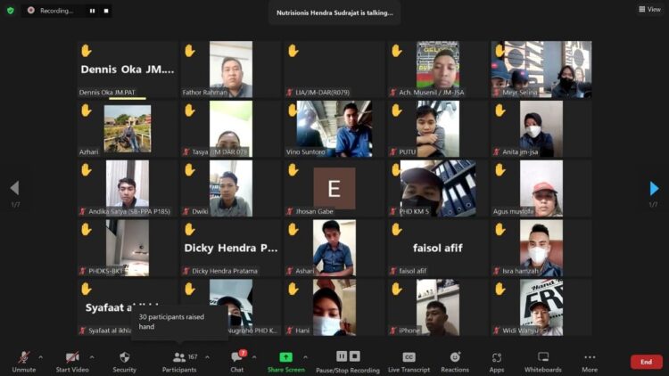 PT. Sepakat Jaya Pertama (Sepakat Safety) mengadakan Kegiatan Pembinaan Online Sertifikasi Food Safety & Food Handler diikuti Perwakilan Pitza Hut se Indonesia. (IST)