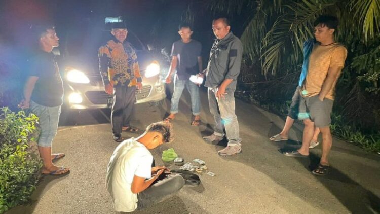 Pengedar ganja di Dharmasraya diciduk polisi.