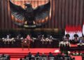 Presiden Jokowi pada Penyampaian Keterangan Pemerintah Atas RUU tentang APBN Tahun Anggaran 2023 terkait gejolak ekonomi global di Depan Rapat Paripurna DPR RI, Gedung Nusantara MPR/DPR/DPD RI, Senayan, Provinsi DKI Jakarta, Selasa (16/08/2022). (Foto: BPMI Setpres)
