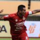 Selebrasi Silvio Escobar usai mencetak gol pertamanya di Liga 2 2022 bersama Semen Padang FC.