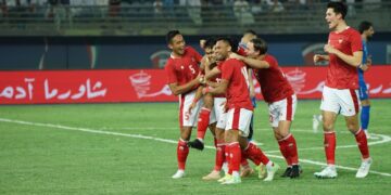 Selebrasi pemain timnas Indonesia