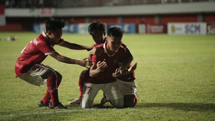 selebrasi pemain Timnas U-16 usai memastikan lolos ke final AFF U-16