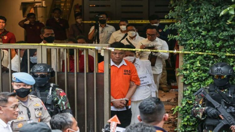 Proses rekonstruksi kasus pembunuhan Brigadir J. (net)