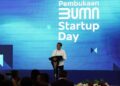 Presiden Jokowi saat membuka BUMN Startup Day 2022