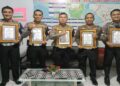 Ungkap Kasus Judi, 6 PJR Ditlantas Polda Sumbar Diganjar Penghargaan