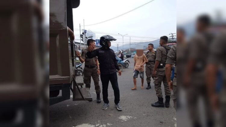 Satpol PP Padang kembali mengamankan sejumlah anak jalanan. (IST)