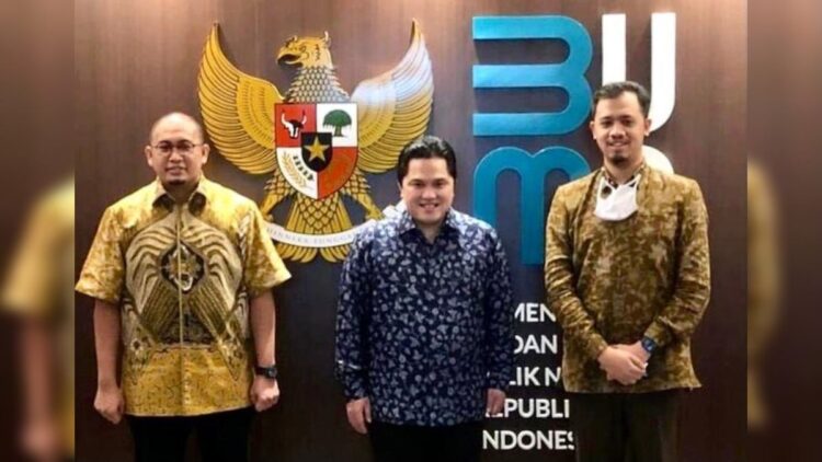 Andre Rosiade Puji Kerja Kader Gerindra Bukittinggi, Selamatkan Ribuan Orang dari Rentenir dengan Tabungan Utsman 1 Andre Rosiade bersama Menteri BUMN Erick Thohir dan Wako Bukittinggi Erman Safar
