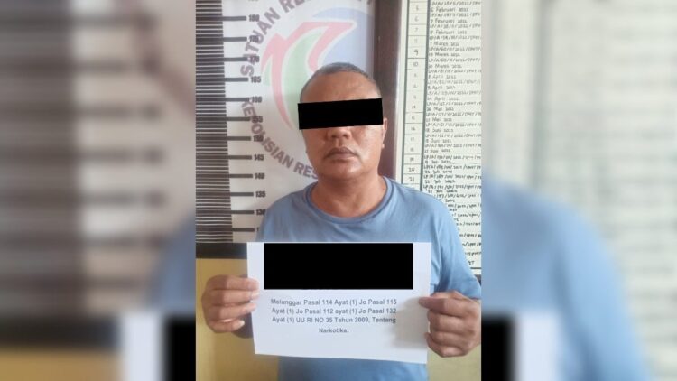 Edarkan Sabu, Polisi Bekuk Warga Dharmasraya asal Jambi 1 Polres Dharmasraya menangkap pengedar narkoba asal Jambi. (IST)