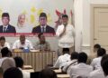Nasta Oktavian saat dikenal dalam rapat konsolidasi Gerindra Sumbar