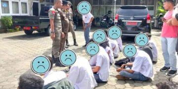 Pelajar nongkrong diamankan Satpol PP Padang