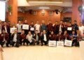 Jajaran Direksi PT Semen Padang bersama sejumlah Staff Pimpinan di lingkungan PT Semen Padang foto bersama dengan lima tim inovasi yang meraih predikat Excellent di ajang IQPC 2022 yang digelar di Bali.