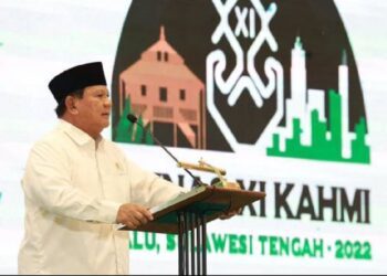Prabowo Subianto saat hadir di Munas KAHMI