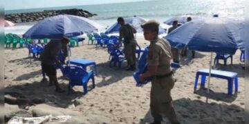 Tim Gabungan Tertibkan PKL di Sepanjang Jembatan Muaro Lasak hingga Muaro Padang