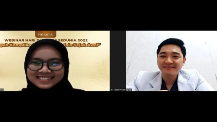 Dokter: Jaga Gula Darah Terkendali Bantu Kurangi Risiko Komplikasi Diabetes 1 Webinar Hari Diabetes Melitus Sedunia 2022 bertajuk “Cegah Komplikasi Diabetes, Kelola Sejak Awal” yang digelar mGanik baru-baru ini. (ANTARA/HO/mGanik)