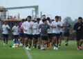 Latihan pemain Timnas Indonesia untuk AFF 2022