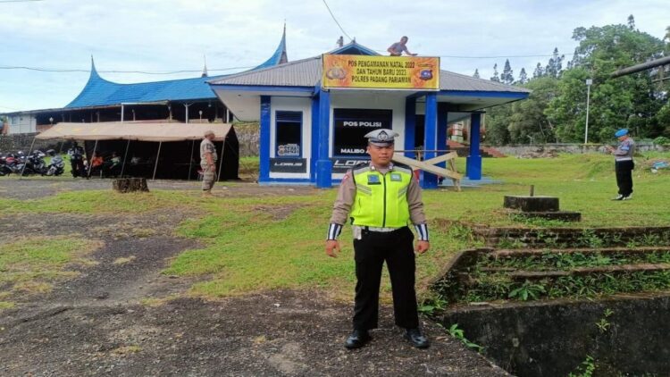 25 Personel Satlantas Polres Padangpariaman Ditugaskan saat Nataru 1 Salah satu pos pengamanan Nataru yang sudah disiapkan Polres Padangpariaman. (Istimewa)