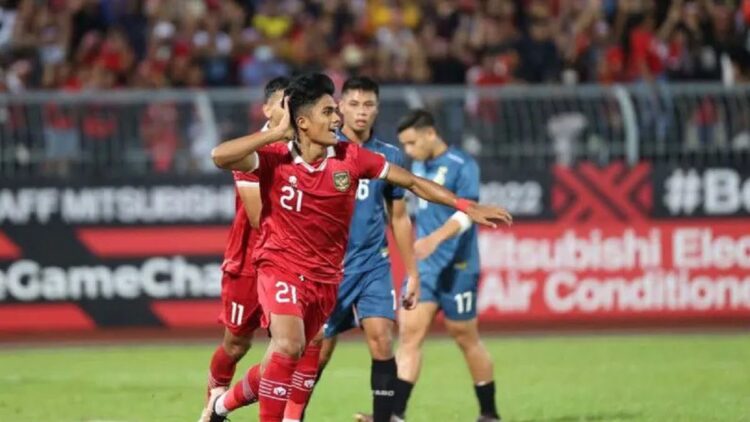Ilustrasi - Pesepak bola Timnas Indonesia Ramadhan Sananta melakukan selebrasi usai mencetak gol ke gawang Brunei Darussalam dalam pertandingan Grup A Piala AFF 2022 di Stadion Kuala Lumpur, Malaysia, Senin (26/12/2022). Indonesia mengalahkan Brunei Darussalam dengan skor 7-0. ANTARA FOTO/Humas PSSI/aww.