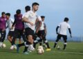 Latihan para pemain Timnas Indonesia