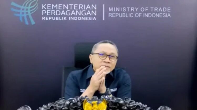 Tangkapan layar Menteri Perdagangan Zulkifli Hasan dalam webinar "Polemik Impor Beras di Akhir Tahun" yang digelar Ikatan Cendikiawan Muslim Indonesia (ICMI) di Jakarta, Selasa (27/12/2022). (ANTARA/Youtube ICMI TV)