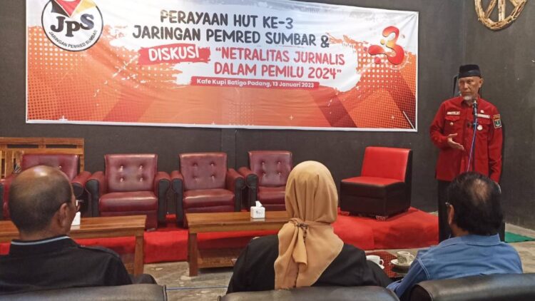 HUT ke-3 JPS, Netralitas Jurnalis dalam Pemilu Itu Penting 1 Diskusi di HUT ke 3 JPS