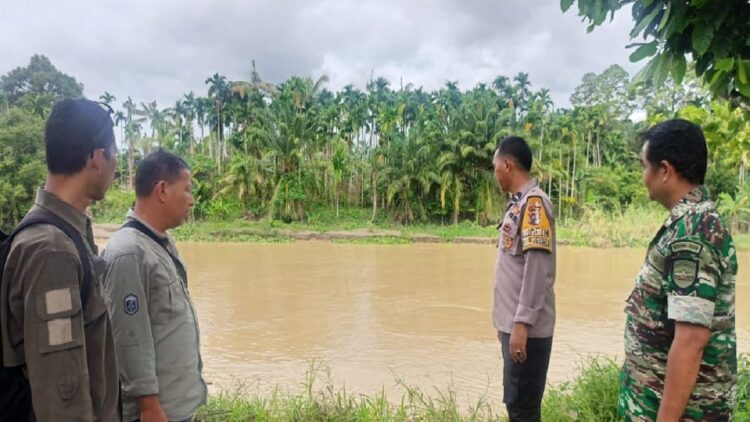 Polsek Batang Anai dan BKSDA Sumbar Patroli Buaya di Sungai 1 Polsek Batang Anai dan BKSDA Sumbar patroli aliran sungai Batang Anai untuk mengamankan buaya. (Dok. Polsek Batang Anai)