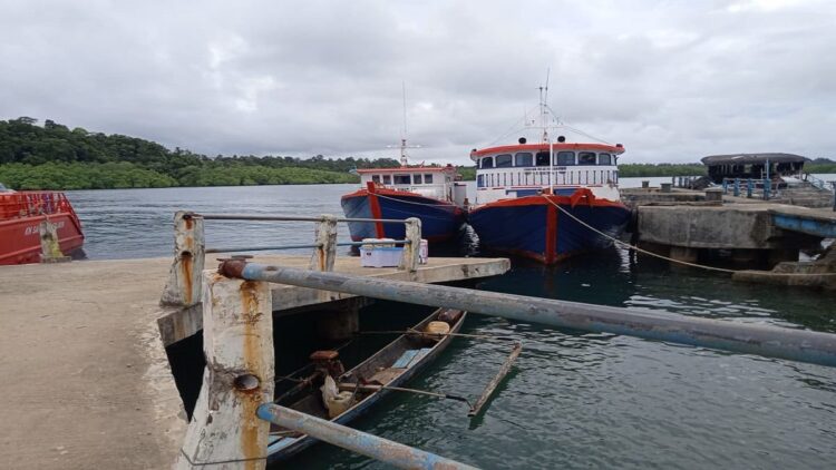 Suasana di sekitar dermaga Tuapejat pasca gempa yang mengguncang Kabupaten Kepulauan Mentawai pada Selasa (17/1/2023) siang. (Foto: radarsumbar.com / Dok. Basarnas)
