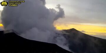 Erupsi Gunung Marapi 7 Januari 2023. (PVBMG)